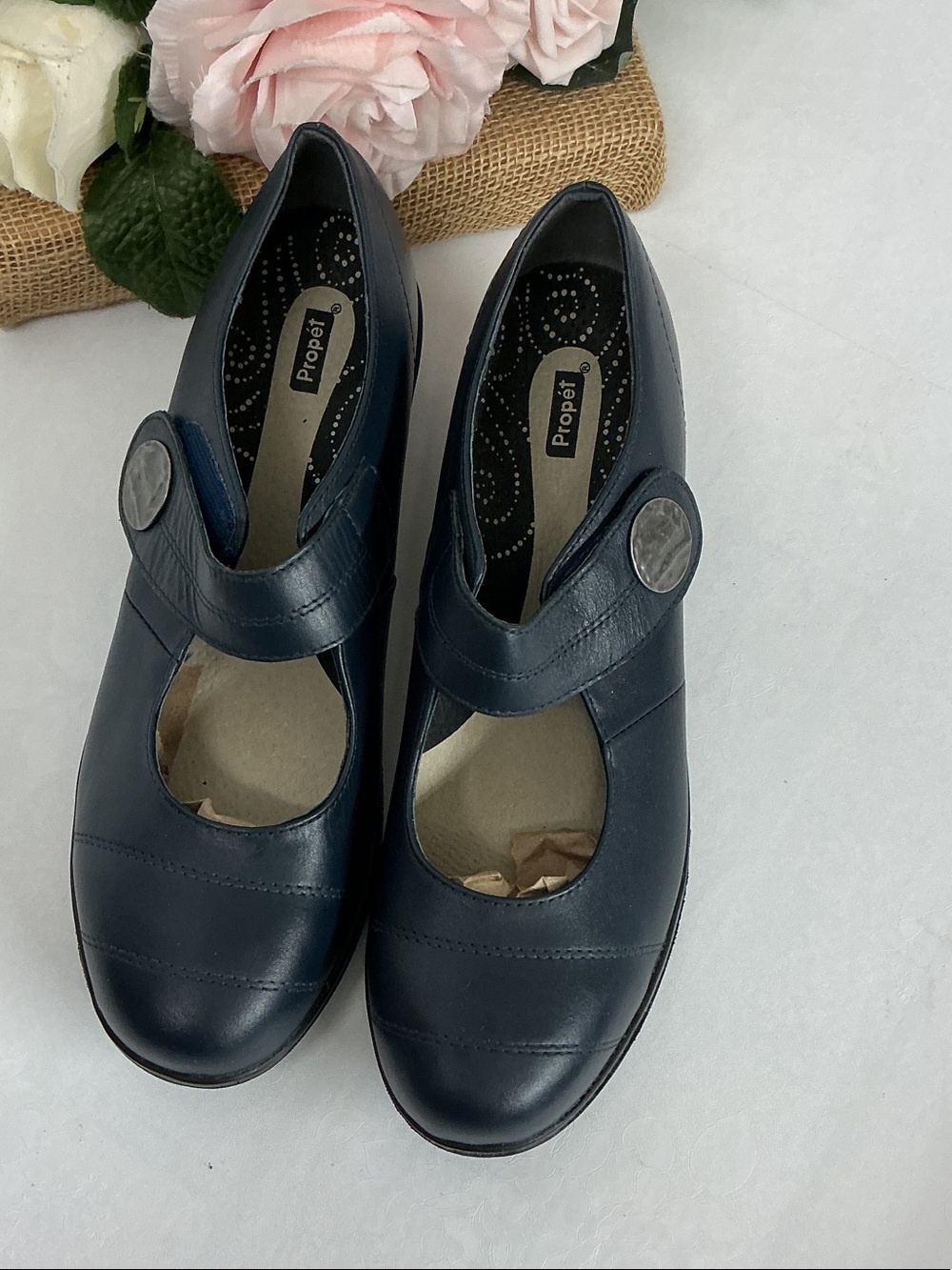 Propet Women's Navy Blue Mary Jane Loafers